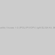 Image of Rabbit Anti-Poliomyelitis Viruses 1-3 (IPOL/IPV/OPV) IgM ELISA Kit, 96 tests, quantitative